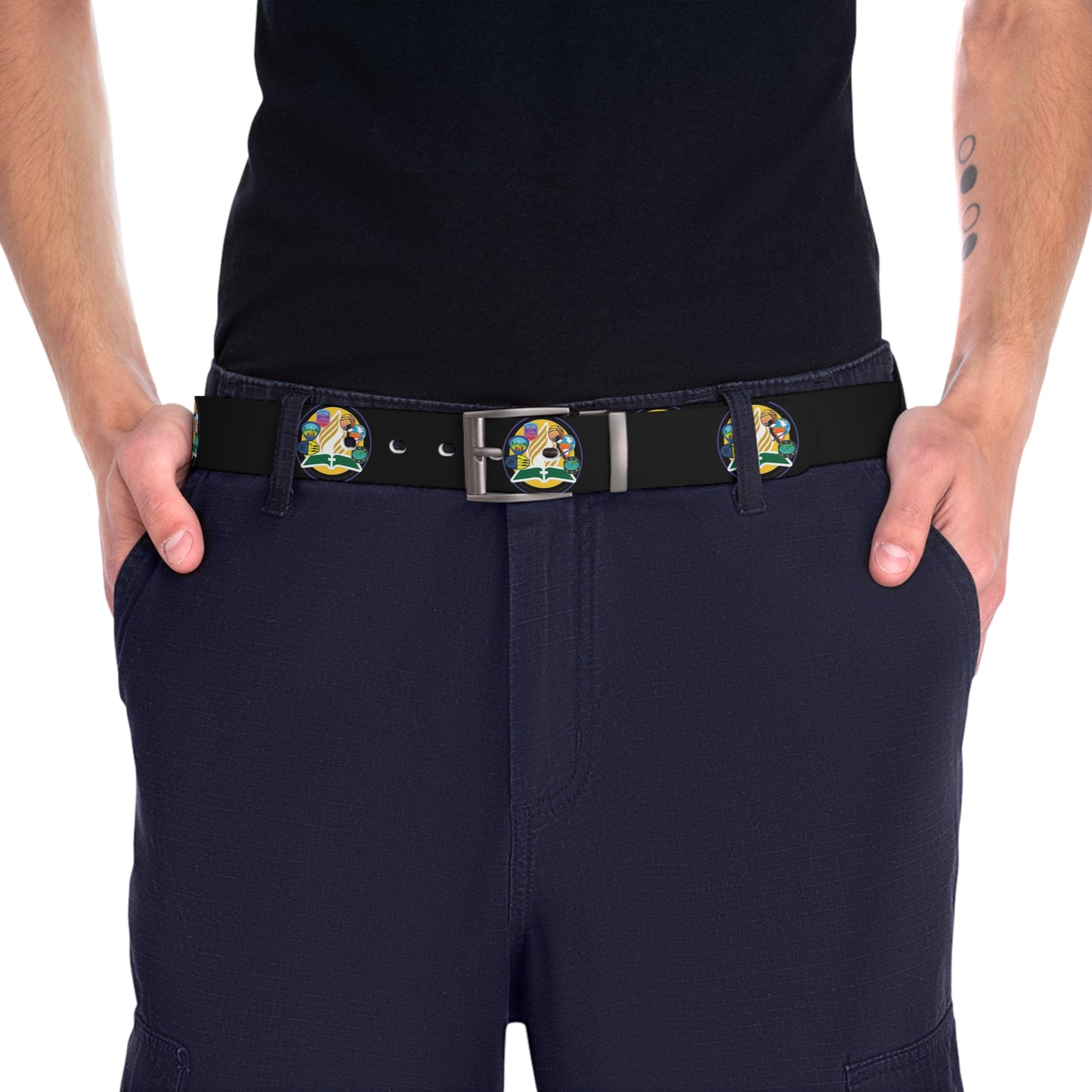 Stylish Graphic Belt for Everyday Wear, Fashion Belt for Casual Looks, Accessory for Men and Women, Unique Gift Idea