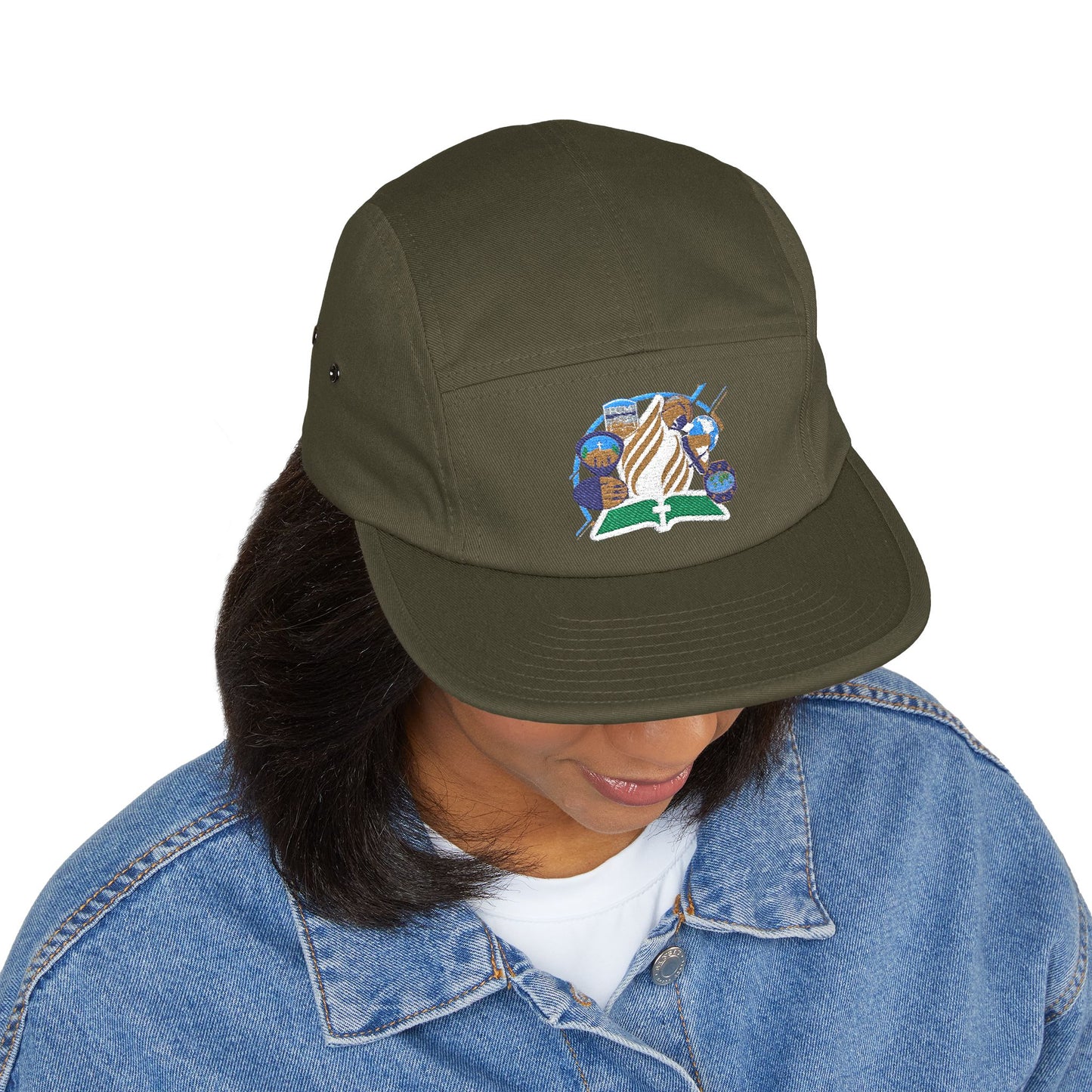 Stylish Embroidered 5 Panel Cap for Nature Lovers, Casual Days, Outdoor Adventures, Gifts for Him or Her, Cool Accessory