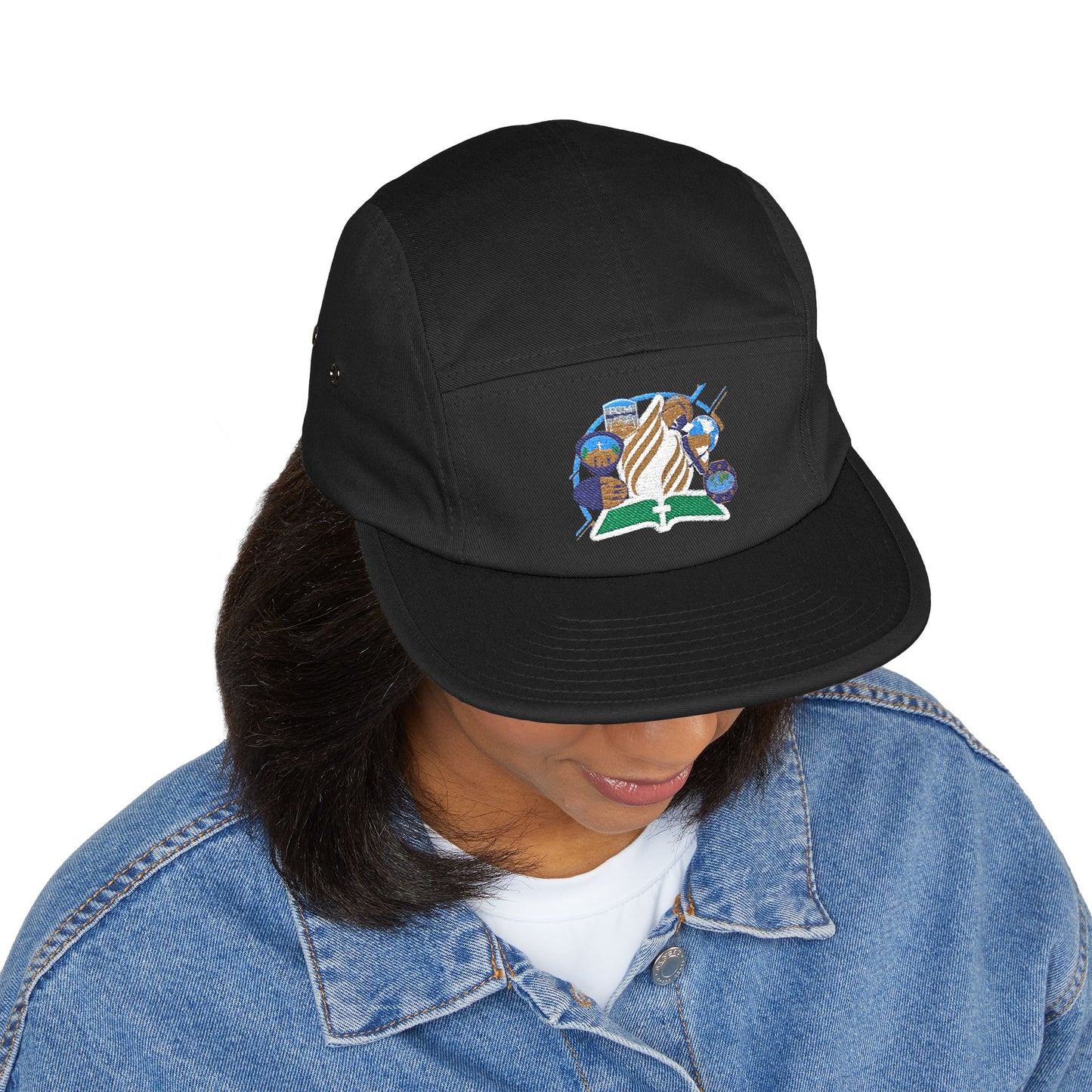 Stylish Embroidered 5 Panel Cap for Nature Lovers, Casual Days, Outdoor Adventures, Gifts for Him or Her, Cool Accessory