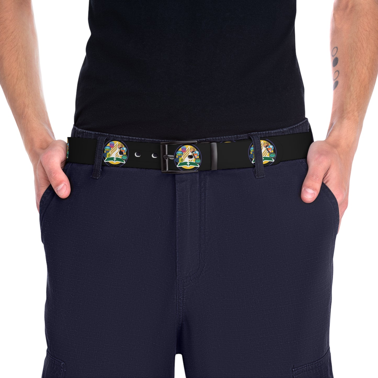 Stylish Graphic Belt for Everyday Wear, Fashion Belt for Casual Looks, Accessory for Men and Women, Unique Gift Idea