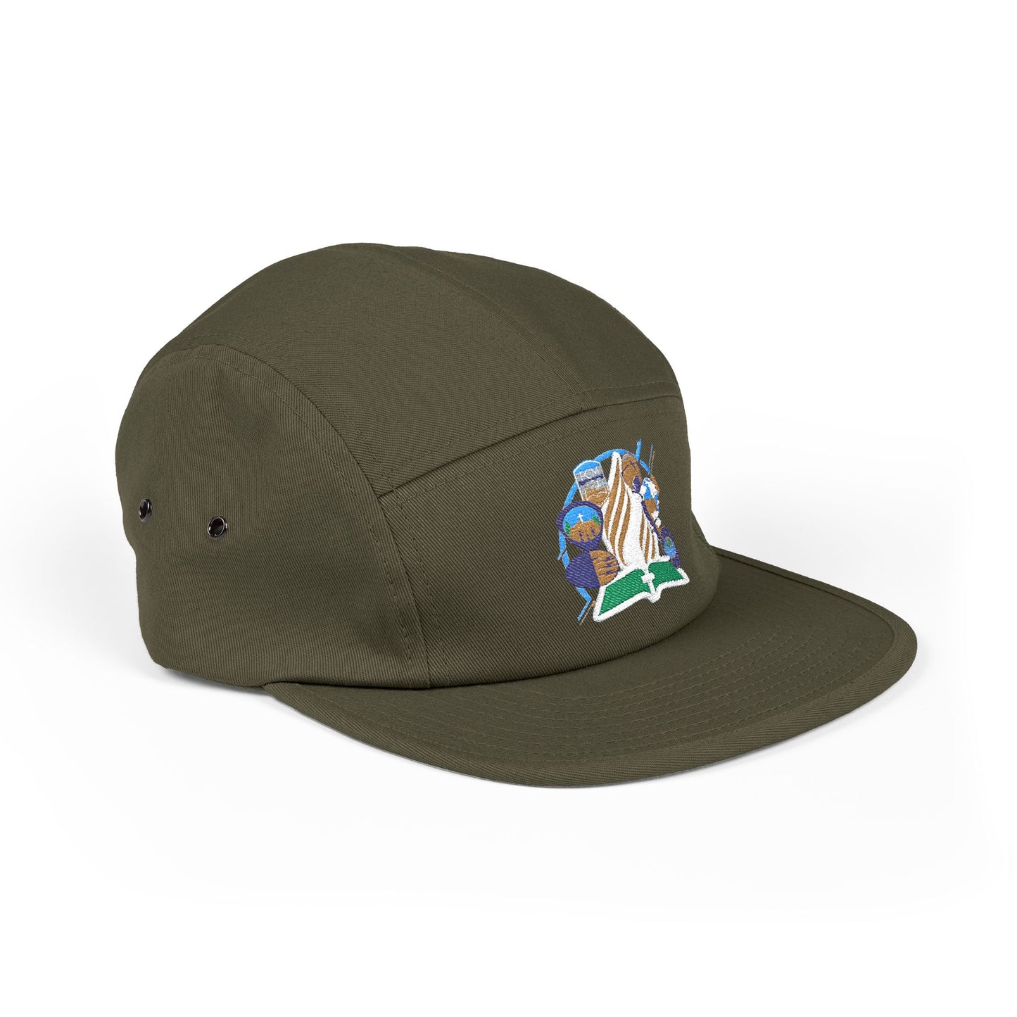 Stylish Embroidered 5 Panel Cap for Nature Lovers, Casual Days, Outdoor Adventures, Gifts for Him or Her, Cool Accessory