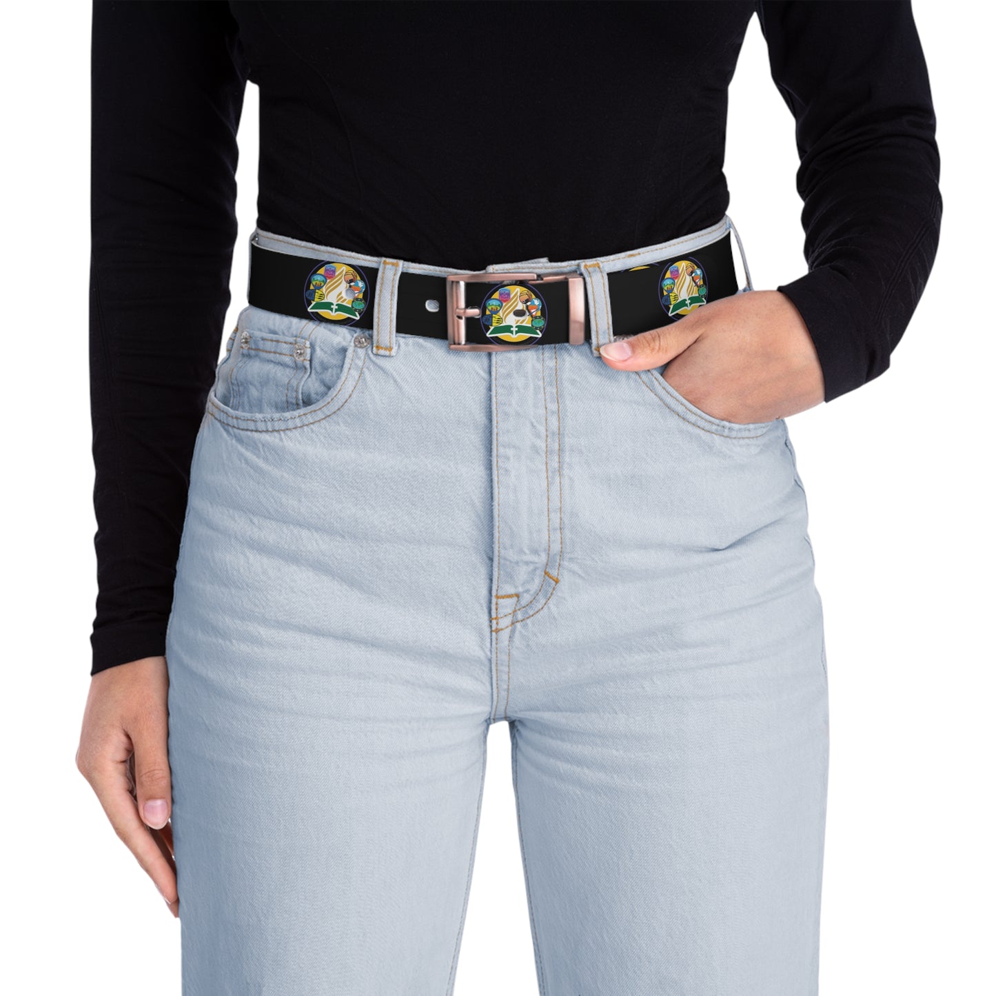 Stylish Graphic Belt for Everyday Wear, Fashion Belt for Casual Looks, Accessory for Men and Women, Unique Gift Idea